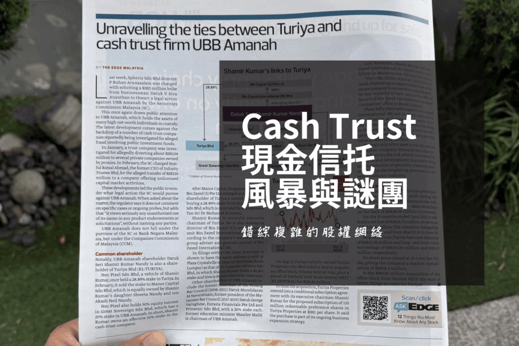 Unravelling the ties between Turiya and cash trust firm UBB Amanah