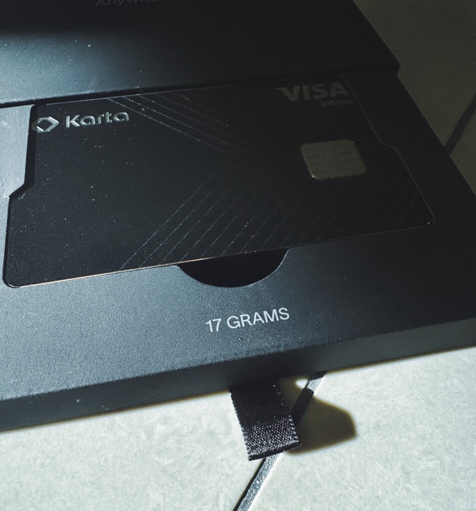 IMG_7608 官方宣稱 Karta Visa Infinite 金屬卡重量為 17g